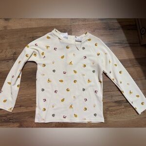 Zara Kids Cream Rashguard with Multicolor Print